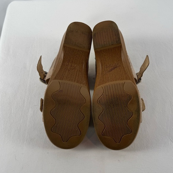 Dansko Sophie Strappy Leather Platform Sandals in Glitter Tan Size 10.5 or 11 - Picture 3 of 6